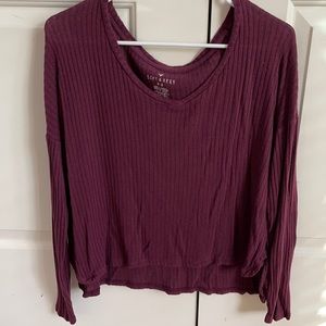 Burgundy long sleeve sweater